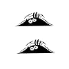 Grappige gluren Monster Auto auto Wanden Windows Sticker Grafische vinylauto -stickers autostickers Accessoires…