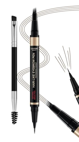 Perfect Brow Pencil by Flori Roberts, Defines, Lifts and Fills Eyebrows for Women of Color or Deeper Skin Tones, Ultra-Fine Tip, Waterproof Brow Makeup, Dark Brown