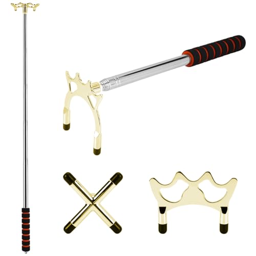 Hsthe Sea Billard-Queue, einziehbarer Billard-Queue, Stick-Bridge-Halter, Billard-Zubehör mit abnehmbarem Messing-Brückenkopf für Billardtisch