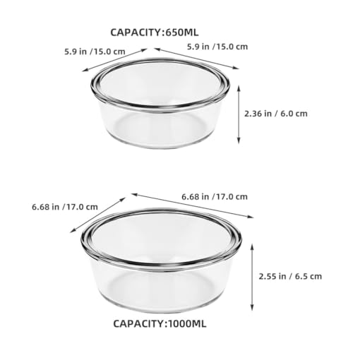 VOSAREA 2 piezas boles de vidrio para horno y freidora de aire miniatura 6