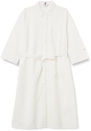 Tommy Hilfiger Damen Flare Kleid, Weiß (Th Optic White), 58