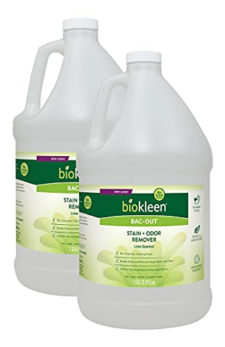 Biokleen Bac-Out Stain Remover for Clothes - 256 Ounces - Enzymatic, Destroys Stains & Odors Safely, for Pet Urine, Laundry, Diapers, Wine, Carpets, More, Eco-Friendly, Plant-Based