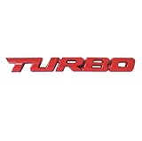 Colore: come da immagine. OnlyYou.X Turbo Emblema 3D Turbo Badge Decal compatibile con auto e camion universali in metallo lungo 11,9 cm rosso