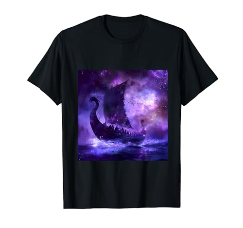 Vikingo Hugin & Munin Floki Valhalla - Barco vikingo vikingo Camiseta
