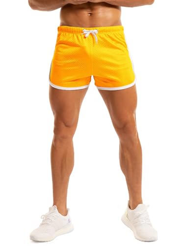 Image of Ouber Men's Fitted Shorts Bodybuilding Workout Gym Running Tight Lifting Shorts