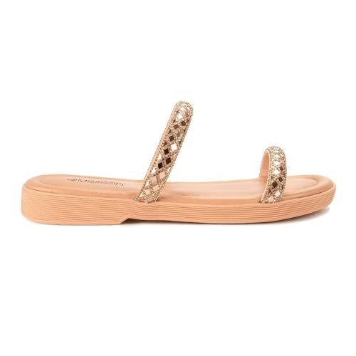 Chinelo Mississipi MI371 Salto Flatform Baixo Papete Leve Feminino