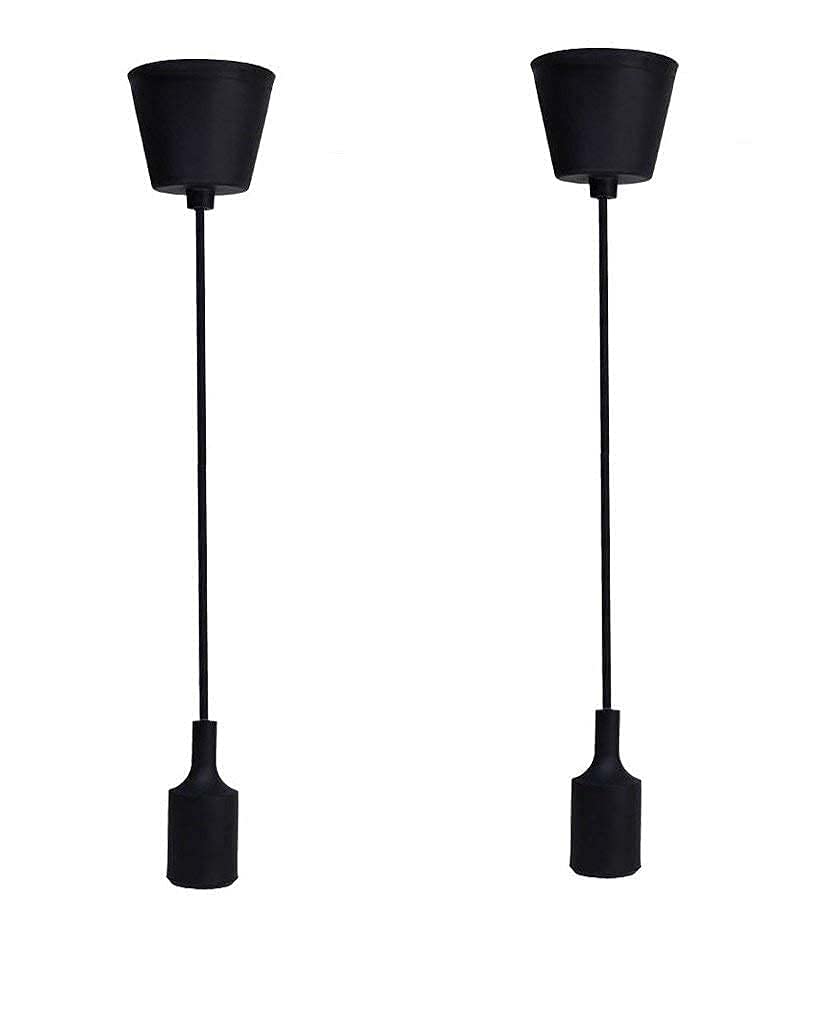 Prescent Hanging Holder Cord Pendant E27/E26 for Lights and fixtures (Lamp Cord, Pack of 2)