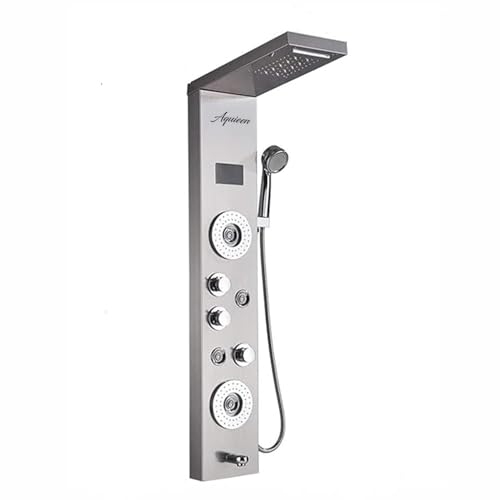 See full amazon price history chart for Aquieen Rainfall Waterfall Shower Panel Tower System | Wall Mounted Bathroom Tub Shower Panel with Rain Massage System Body Jets and Hand Shower Sprayer Head | Grey Aquieen Rainfall Waterfall Shower Panel Tower System | Wall Mounted Bathroom Tub Shower Panel with Rain Massage System Body Jets and Hand Shower Sprayer Head | Grey (B0DHDB58ZW) Amazon Price History, Amazon Price Tracker