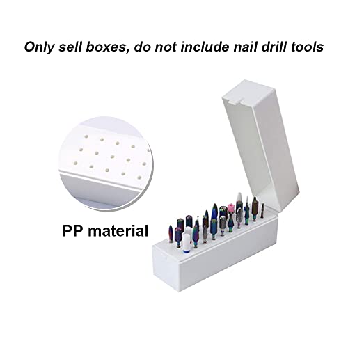 BAIWANLHC Nail Drill Storage Box Small Nail Drill Organizer Container Serviceable Nail Drill Bit Case Holder for Salon and Household - Image 3