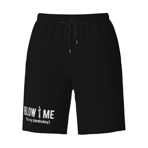 Blow Me It's My Birthday Men's Quick-Dry Board Shorts 7" - Swim Trunks Summer Hawaii Beach2