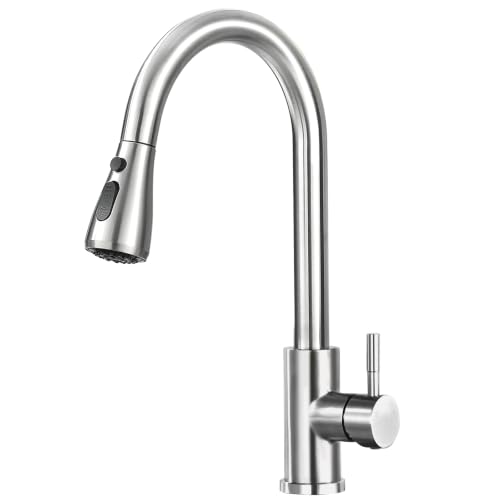 Jlerli Kitchen Faucet with Pull Down Sprayer, 3-Modes Sprayer