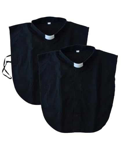 YIZHONG Clergy Collar Shirt Men Women Black Cotton M-XXL