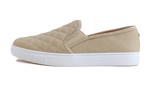 Image of FEVERSOLE Women's Casual Slip On Sneaker Comfort Quilted Loafer Flats