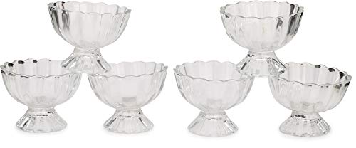 Image of Afast Serving Glass Bowl, Set of 6 With Self Dn04, Clear, 200 Ml