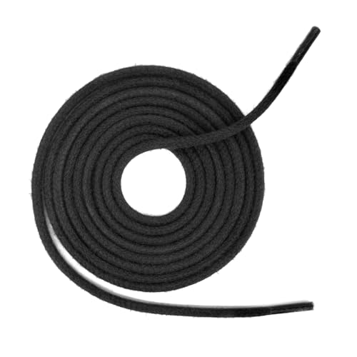 UamGlsob Cordón redondos ignífugo para botas de Kevlar de 4mm, irrompible y resistente, cuerda de repuesto para soldador de leña de extinción de incendios (Black, 45