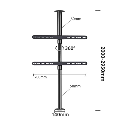 TV LCD rotative à 360 de sol avec support compatible écran LED 32 à 75 pouces - 4