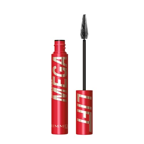 Rimmel Thrill Seeker Mega Lift Mascara, Noir, Mascara Liftant, Sans Bavure, Sans paquets, Sans transfert, Formule Vegan, 10 ml