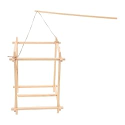 Angoily 1 Set DIY Lantern Making - Unfinished Wooden Lantern Frame Includes Sticks and Rods - Handmade Craft Supplies for Festival Party Event Holiday Handicraft Projects