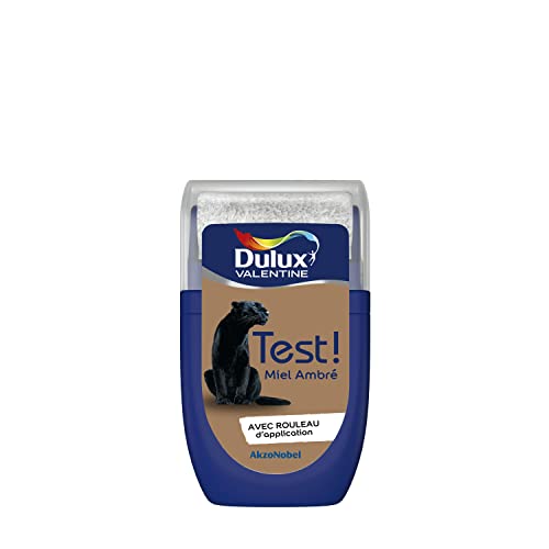 Dulux Valentine Peinture Testeur Crème de Couleur - Murs et Boiseries - Mat - Couleur Miel Ambré 30 ml
