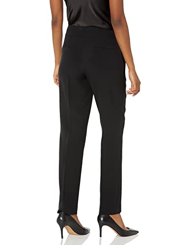 Le Suit Women's Mini Check One Button With Flap Pockets Jacket With Combo And Slim Pant, Twilight Blue/Black, 4 #TOP3