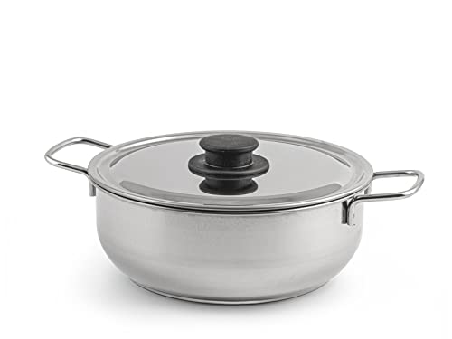 Royal Norfolk Casseruola Con 2 Manici, Realizzata In Acciaio Inox, Misura 22Cm, È Compresa Di Coperchio, Lavabile In Lavastoviglie, Classico E Igienic