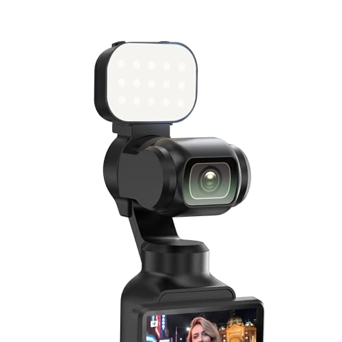CYNOVA Osmo Pocket 4 �r�f�I���C�g �Ή� DJI Osmo Pocket 4,200mAh 3�F���x 3�i�K���� �⏕�Ɩ� �[�d�� ���^ �y��,Osmo Pocket 4 �p ���C�g Pocket 4 LED�r�f�I���C�g,��i�ʐ^/���B