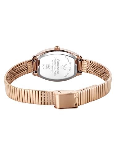 Image of Fastrack Vyb Runway with Quartz Analog Rose Gold Dial Rose Gold Stainless Steel Strap Watch for Girls - FV60121WM01W