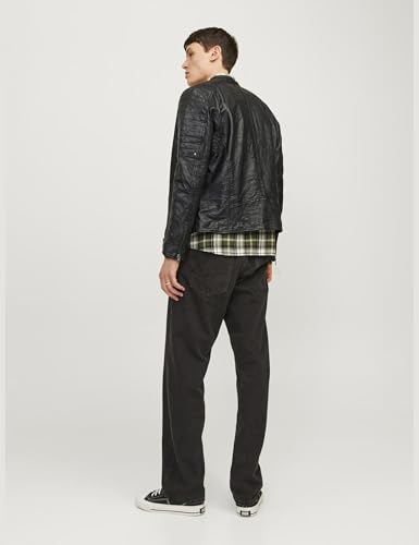 JACK&JONES Herren JJERICHARD Leather Jacket NOOS Lederjacke, Black, S – Ansicht 3