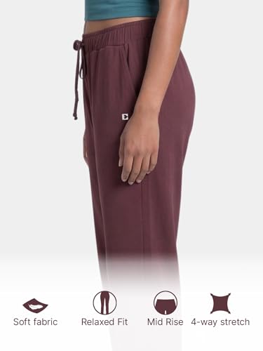 Image of Enamor Mid Rise Regular Length Adjustable Drawstring Basic Home Lounge Pant for Women - Relaxed fit - E404