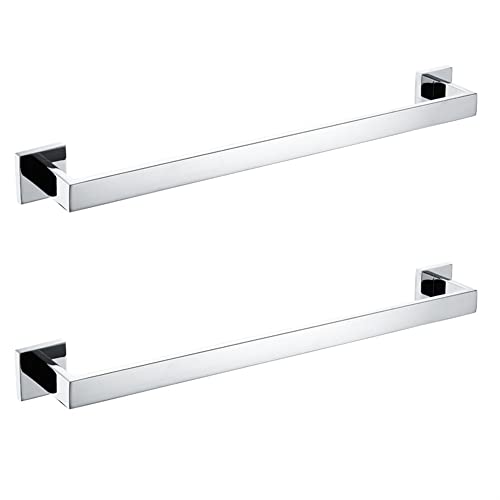 Porte-serviette en acier inoxydable massif chromé - Accessoire de salle de bain poli premium