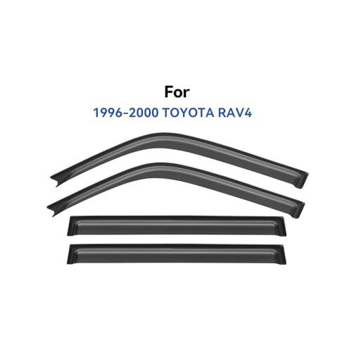 Image of Window Visors Rain Guards for 1996 1997 1998 1999 2000 Toyota RAV4, Out-Channel Window Vent Wind Deflectors Visors Shades for 96 97 98 99 00 Toyota Rav4