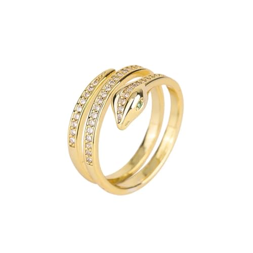 Bague serpent enroulée dorée pour femme et ado | Bijou hip-hop tendance