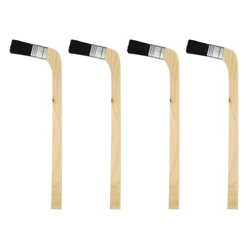 sourcing map Paint Brush 4Pcs 1 Brush Width Reusable Variety Angled Bend Brushes Radiator Paint for All Latex Oil Painting Furniture Walls Treatment, Black