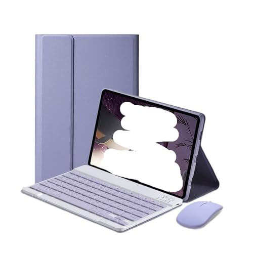 Étui protection souple anti-chute iPad Air 13 2024 violet clavier souris