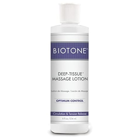 BIOTONE Deep Tissue Massage Lotion, Rich Texture, Lasting Glide, Use for Swedish, Trigger Point, Sports, and Deep Tissue, Smooth Application, Unscented Cover