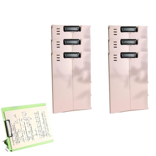 BAVBAV スタンドクリップボード A4対応 ホワイトボード機能付き 書類整理 卓上メモボード 折りたたみ式 付箋ボード メモスタンド 仕事用 便利グッズ (ピンク)