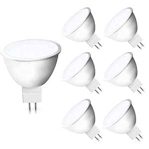 ZYUJIA MR16 7W Blanc Froid 6000K Ampoules LED(Équivalent Ampoule Halogène 70W)700LM GU5.3 Projecteur Non Dimmable Lampe à Économie d’Énergie AC 85-265V,6 Paquets