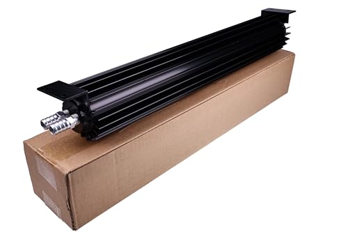 Image of Universal Oil Cooler 562DSL-18 18 inch Oil Cooler 2 Dual Pass Transmission 2 Holes 1 /4 inch NPT 18 Rows Barb Fittings Universal