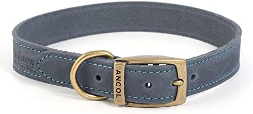 Ancol Timberwolf Leather Collar Sable Size 4, To Fit Neck 35-43 cm, Collar Width 1.9 cm