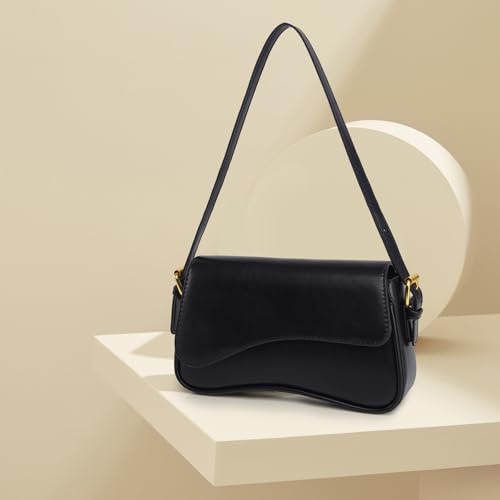 Image of PU Leather Tote Bag for Women with 2 Removable Straps and Zipper Closure