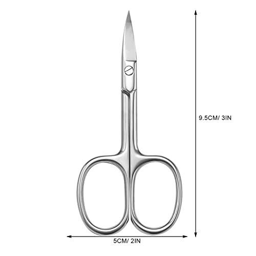 Foto von BEZOX Premium Nagelschere, Nagelhautzange, Augenbrauenschneider, Nasentrimmer, Hautzange, mit gebogener Schneide und Leder-Packtasche verwendet - Nagelhautschere auch für Fingernägel