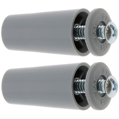 cyclingcolors 2x Ferma lama finale per tapparella conico 40mm Ø22mm in PVC con rondella e vite Tenda Finestra Avvolgitore Svolgitore Cassonetto Carpenteria, grigio chiaro