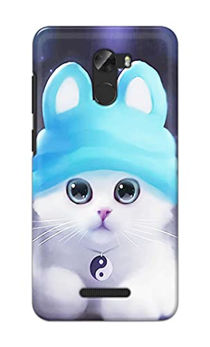 Image of Chinese Cutie Kitten Cat Big Eyes Lovely Girl Ears Hard Back Case Cover for Gionee A1 Lite Back Cover -(J5) VNS2221