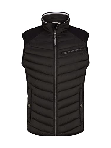 TOM TAILOR Gilet Trapuntato Leggero, Uomo, Nero