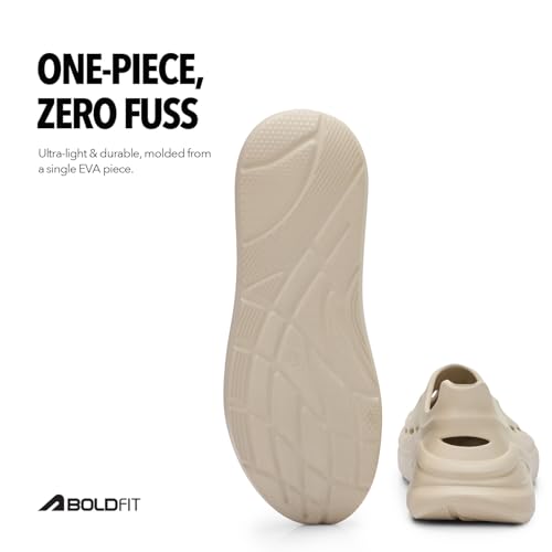 Image of Boldfit Clogs for Man, One-Piece Clogs for Men Molded Soft Eva Slipon Sliders for Men-Seamless Comfort, Lightweight Crocs Men, Cushioned, Water-Resistant, Anti Skid Mules, Unisex Everyday Footwear