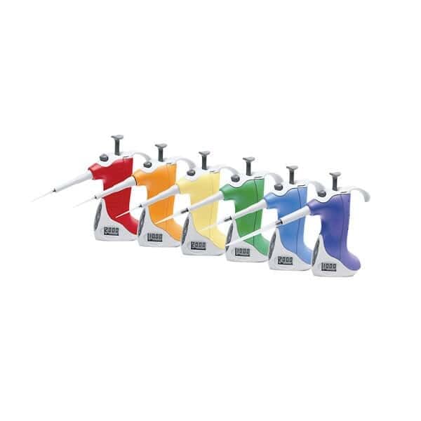 VistaLab Ovation Ovation QS BioNatural Single-Channel Pipette, 1 to 10 uL, Orange