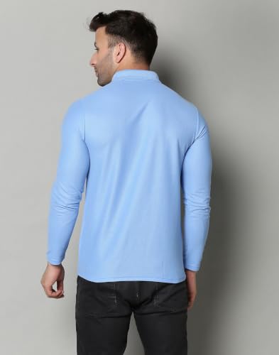 Image of INKKR Men's Soild Full Sleeve Polo Neck T-Shirt Combo