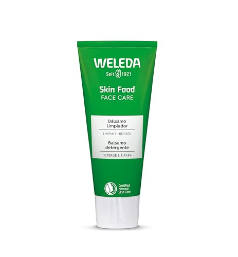 WELEDA Skin Food - Balsamo detergente struccante viso, idratante e nutriente, pelle secca, 100% naturale, 1x75 ml