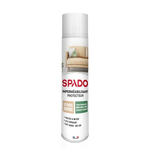 SPADO - Imperméabilisant Textile - Protection des Tissus, Effet Déperlant - Formule Sans Silicone - Fabrication Française - Flacon Spray 400 ml