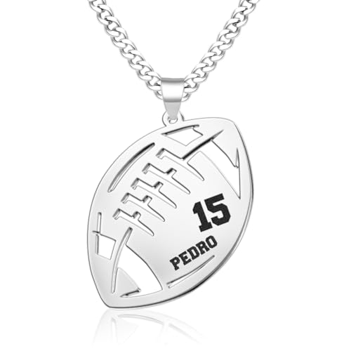Yopicks Custom Number Necklace for Men, 18K Gold Plated Football Baseball Basketball Volleyball Jersey Number Necklace 00-99 with Custom Chain, Personalized Gifts for Boyfriend Men